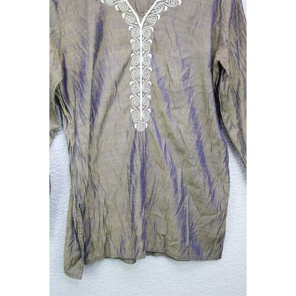 Asta Long Sleeve Iridescent Tunic-Beaded-Size Large - Picture 2 of 10